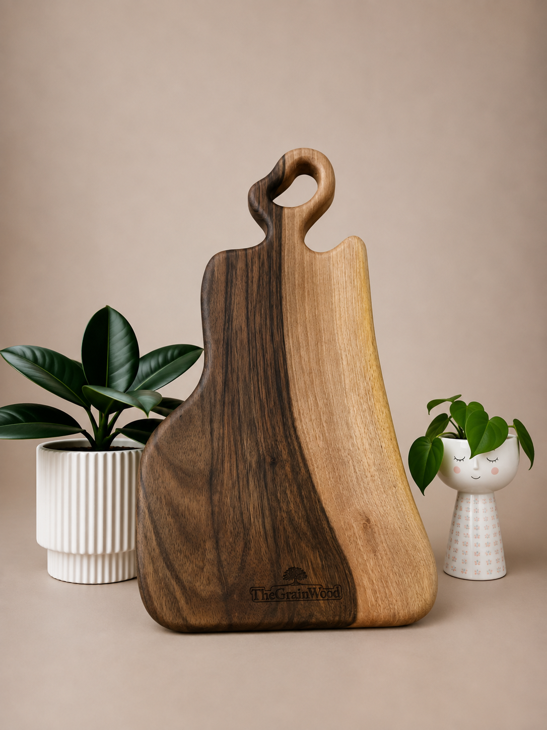 🌿 Håndlavede Premium Skærebrætter – Unikt Design 40cm x 21cm